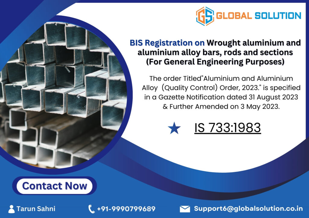 Wrought aluminium and aluminium alloy bars, rodsand sections