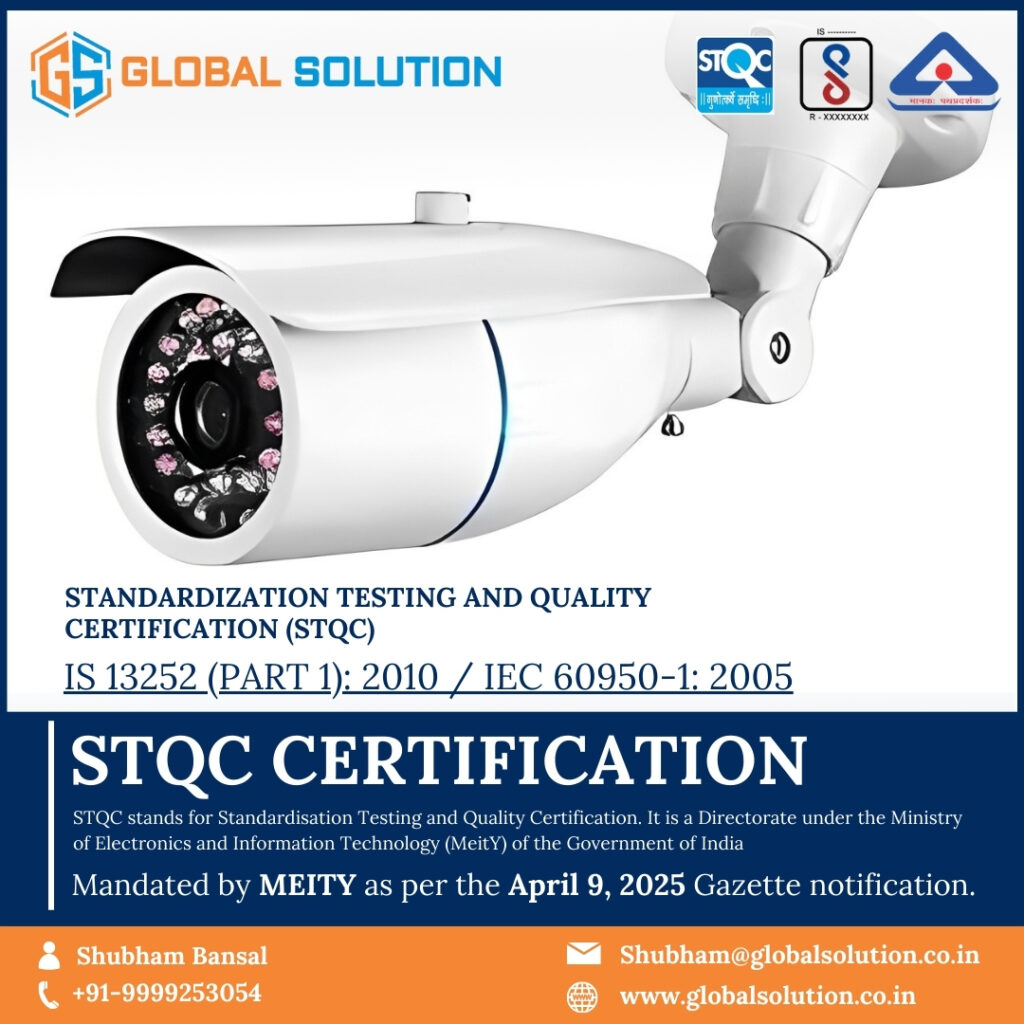 STQC Certification for CCTV Camera