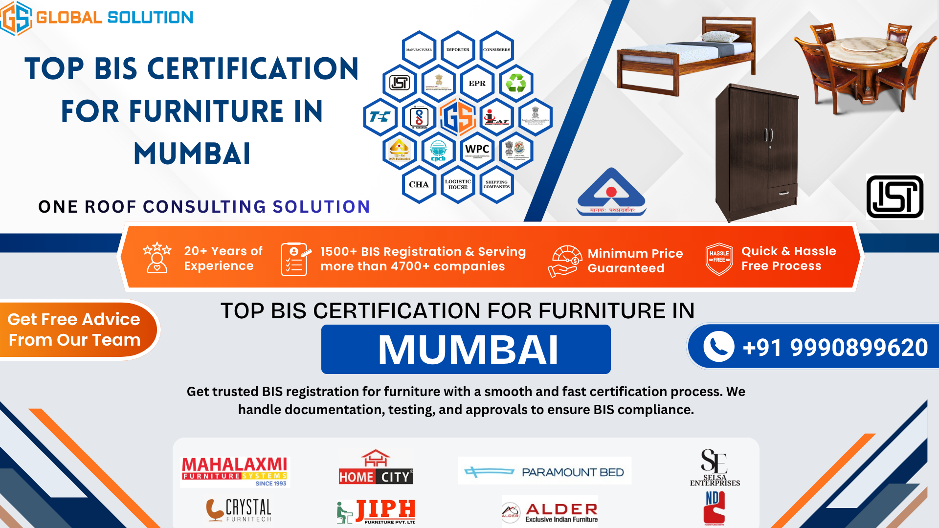 Top BIS Certification for Furniture In Mumbai